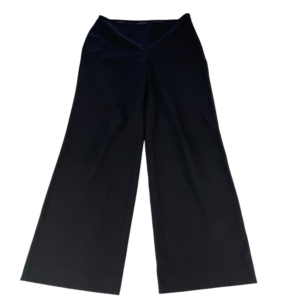 Talbots Hollywood Black Wide Leg Pants with side zipper Size 6